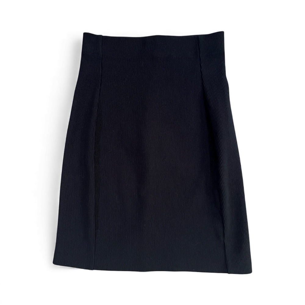 betsy johnson vintage black ribbed stretchy mini skirt size M